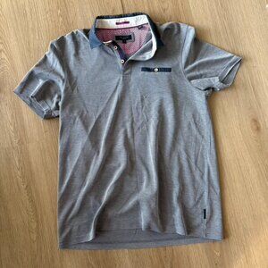 Ted Baker London Polo Shirt Blue Purple Size 4